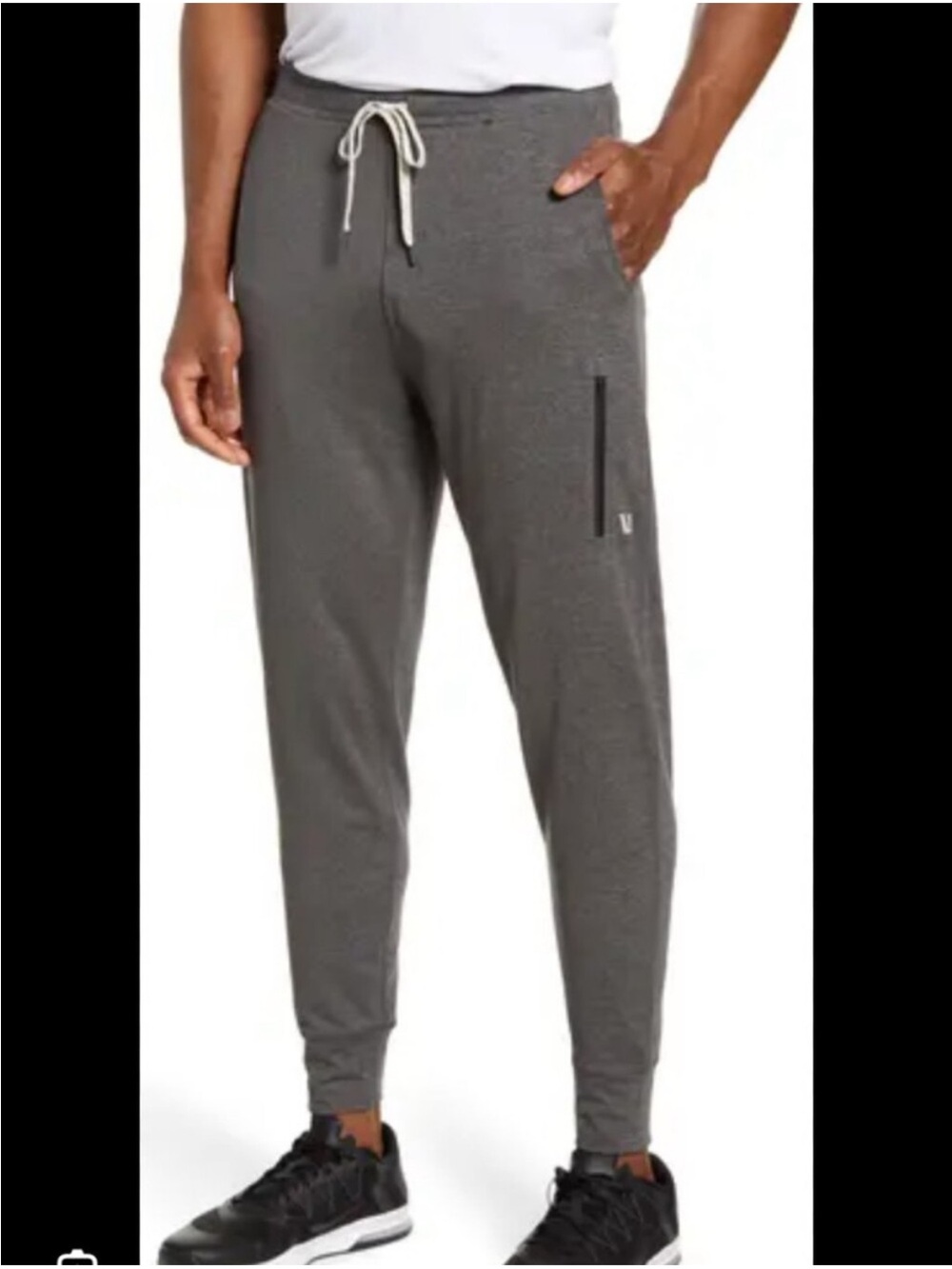 VOURI Sunday men’s heathered Gray Performance Joggers activewear lounge